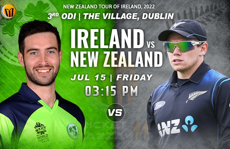 Ireland vs New Zealand 3rd ODI Match Preview, Probable XI, Match Prediction, Pitch Report & More