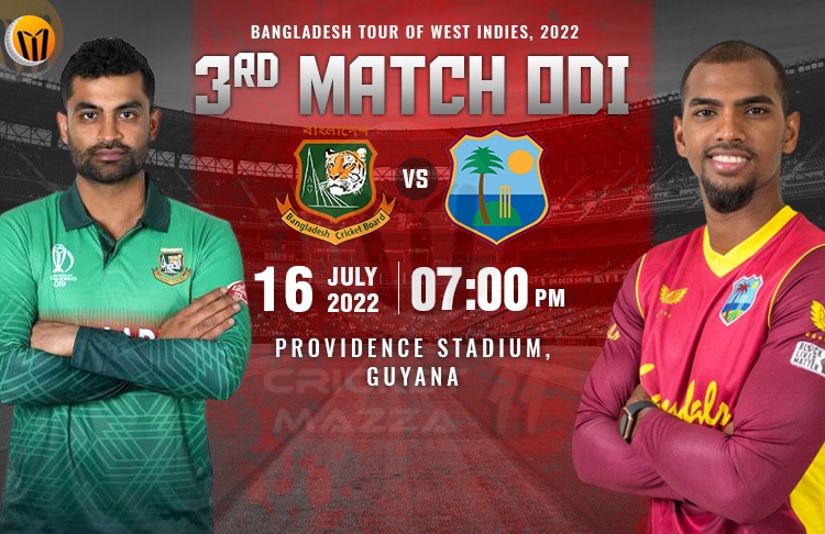 West Indies vs Bangladesh 3rd ODI Match Preview, Probable XI, Match Prediction, Pitch Report & More