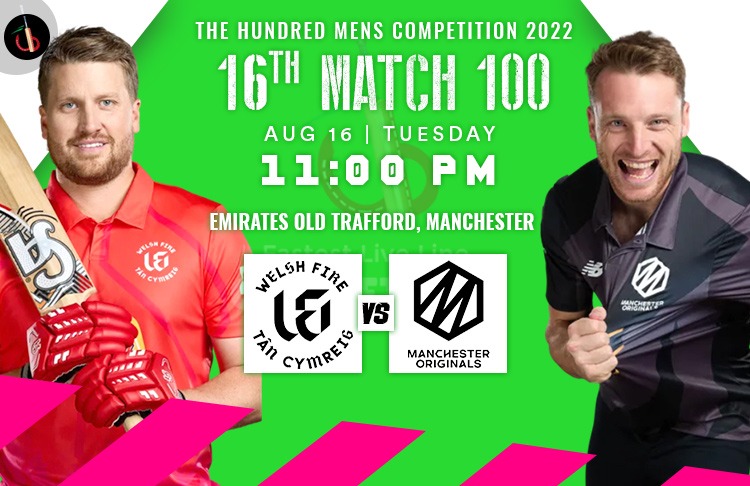 Manchester Originals vs Welsh Fire 16th 100 Balls Match Preview, Probable XI, Match Prediction, Pitch Report & More