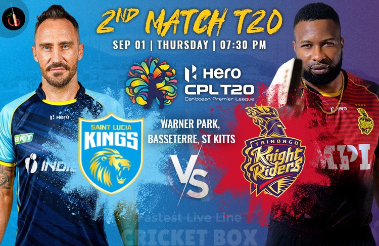 Saint Lucia vs Trinbago Riders Match 2nd Preview, Probable XI, Match Prediction, Pitch Report & More (CPL 2022)
