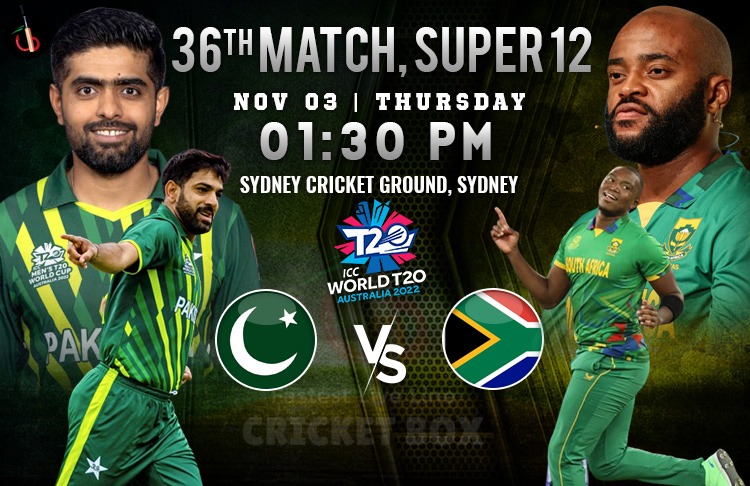 Pakistan vs South Africa 36th Match of T20 World Cup Preview, Probable XI, Match Top Picks, Pitch Report & More