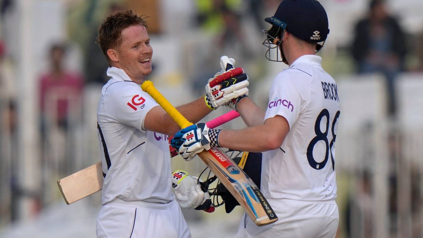 England hit the right notes on opening day in Karachi