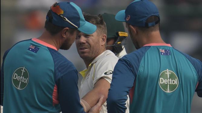David Warner out of final two India Tests with elbow fracture