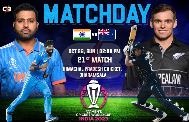 India vs New Zealand - 21st Match of World Cup Mens, Probable XI, Weather Report, Pitch Report and more (2023)