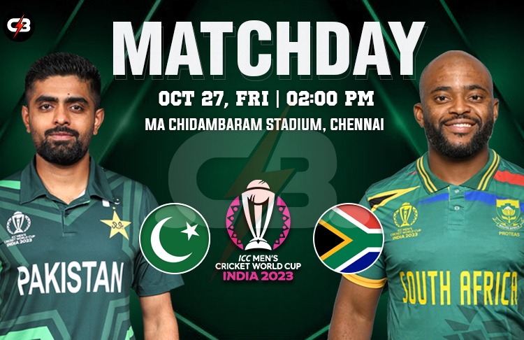 Pakistan vs South Africa - 26th Match of World Cup Mens, Probable XI, Weather Report, Pitch Report and more (2023)