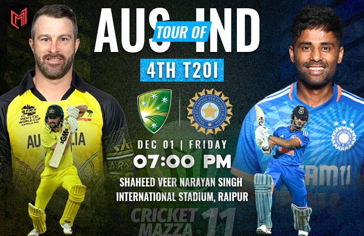 India vs Australia - 4th T20I Match, Probable XI, Pitch Report, Weather Report and more (2023)	